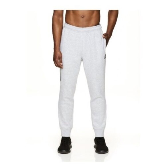 Reebok Men Pull-On Pants XL Heather Gray Tapered Slim Pockets Ankle Drawstring - Picture 4 of 5